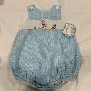 NWT Remember Nguyen Boys Smocked Bubble 24m